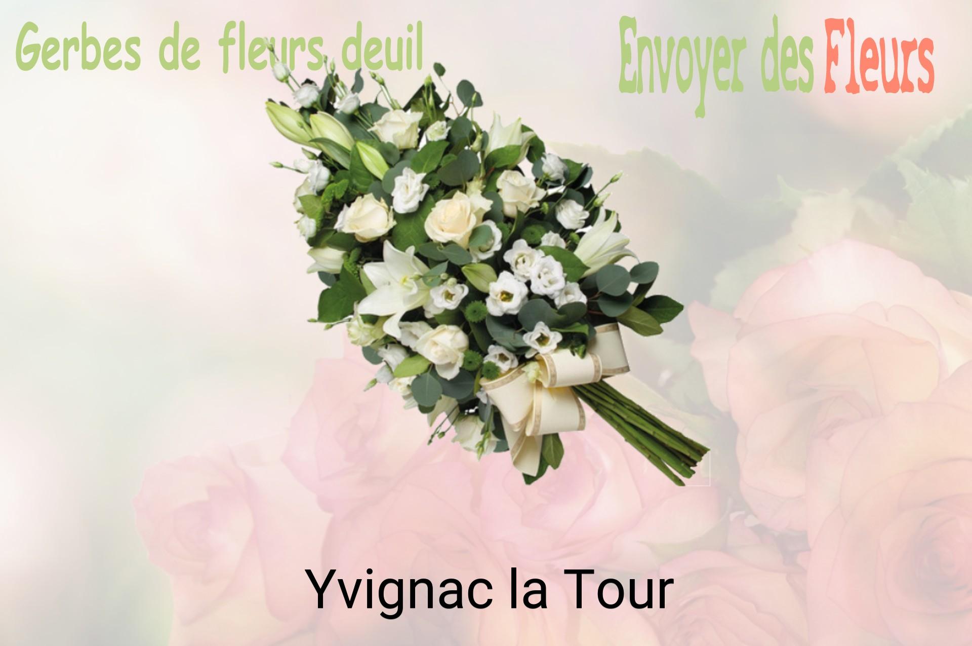 Gerbe de fleurs de deuil livrée à Yvignac-la-Tour